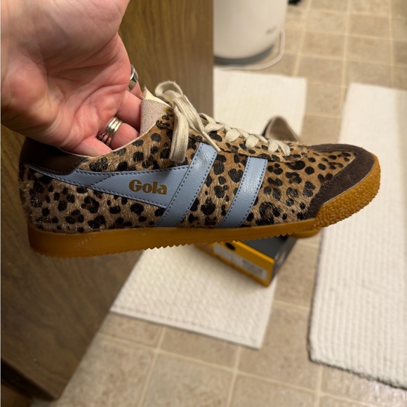 Gola Brown Leopard Print Sneakers - Picture 3 of 5